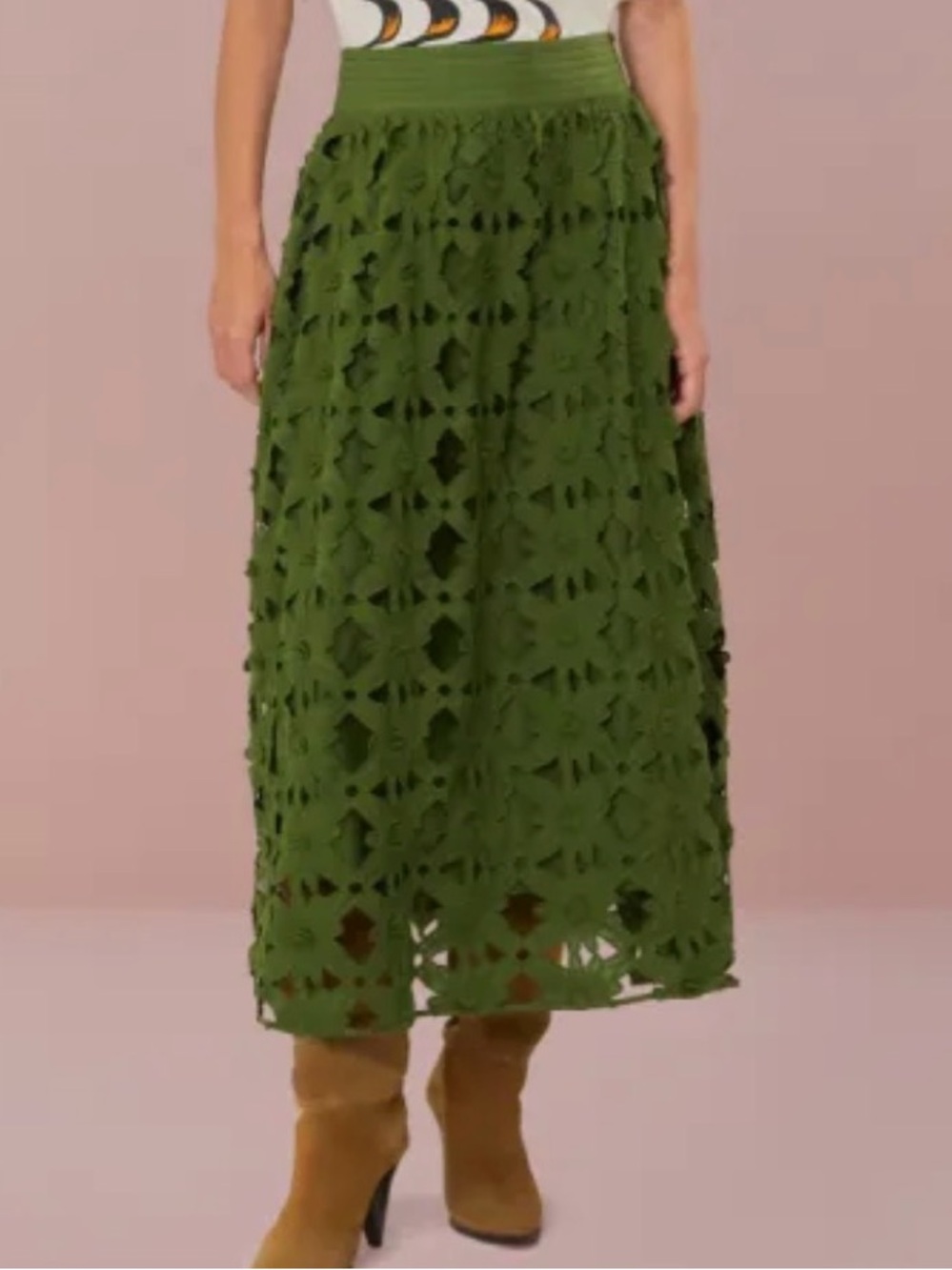 Farm Rio Richelieu midi skirt